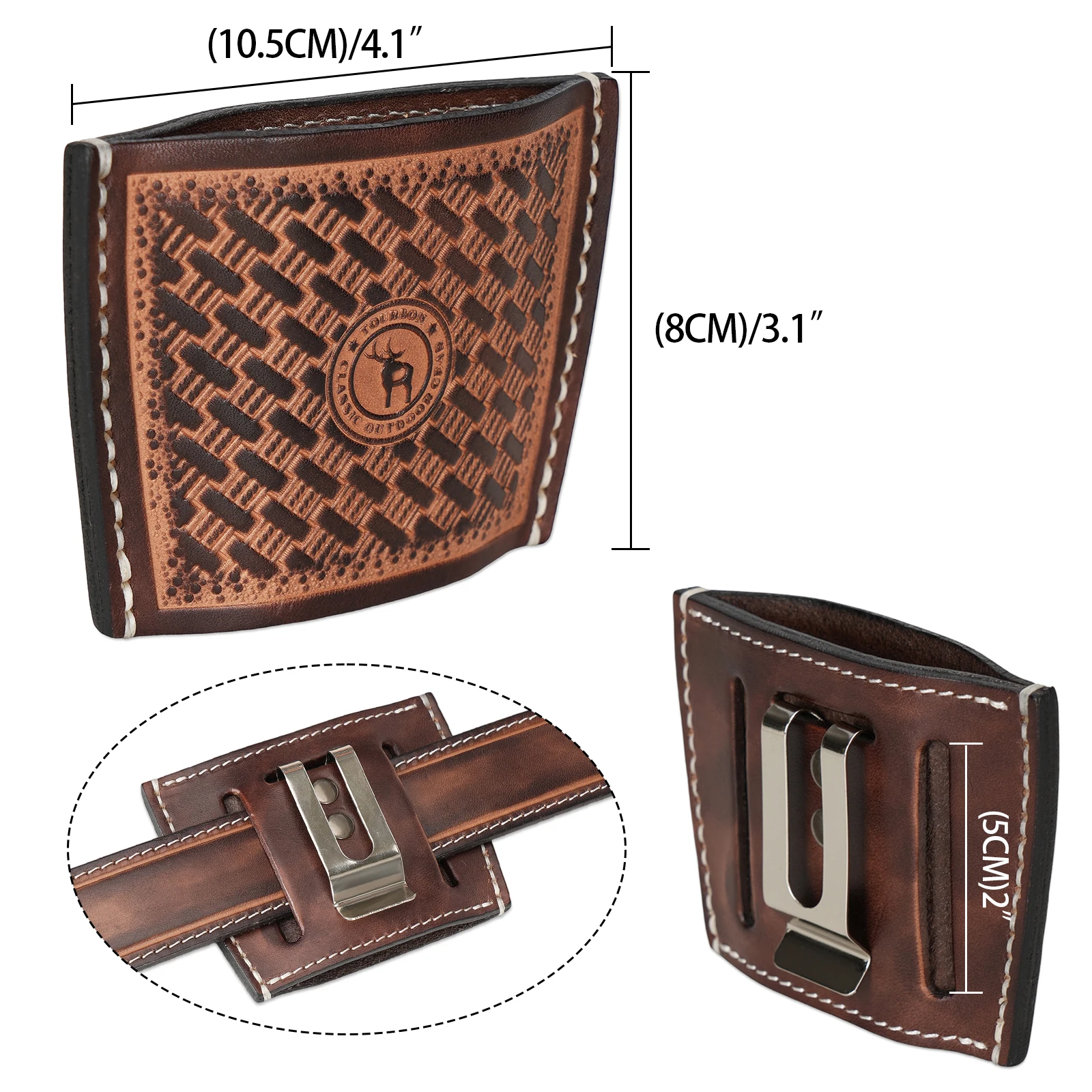 Tourbon Funda Universal de Pistola de Cuero Interior y Exterior