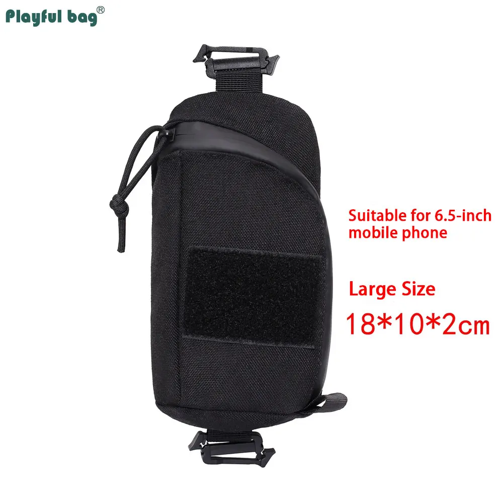 Vista de la mochila táctica y panel delantero