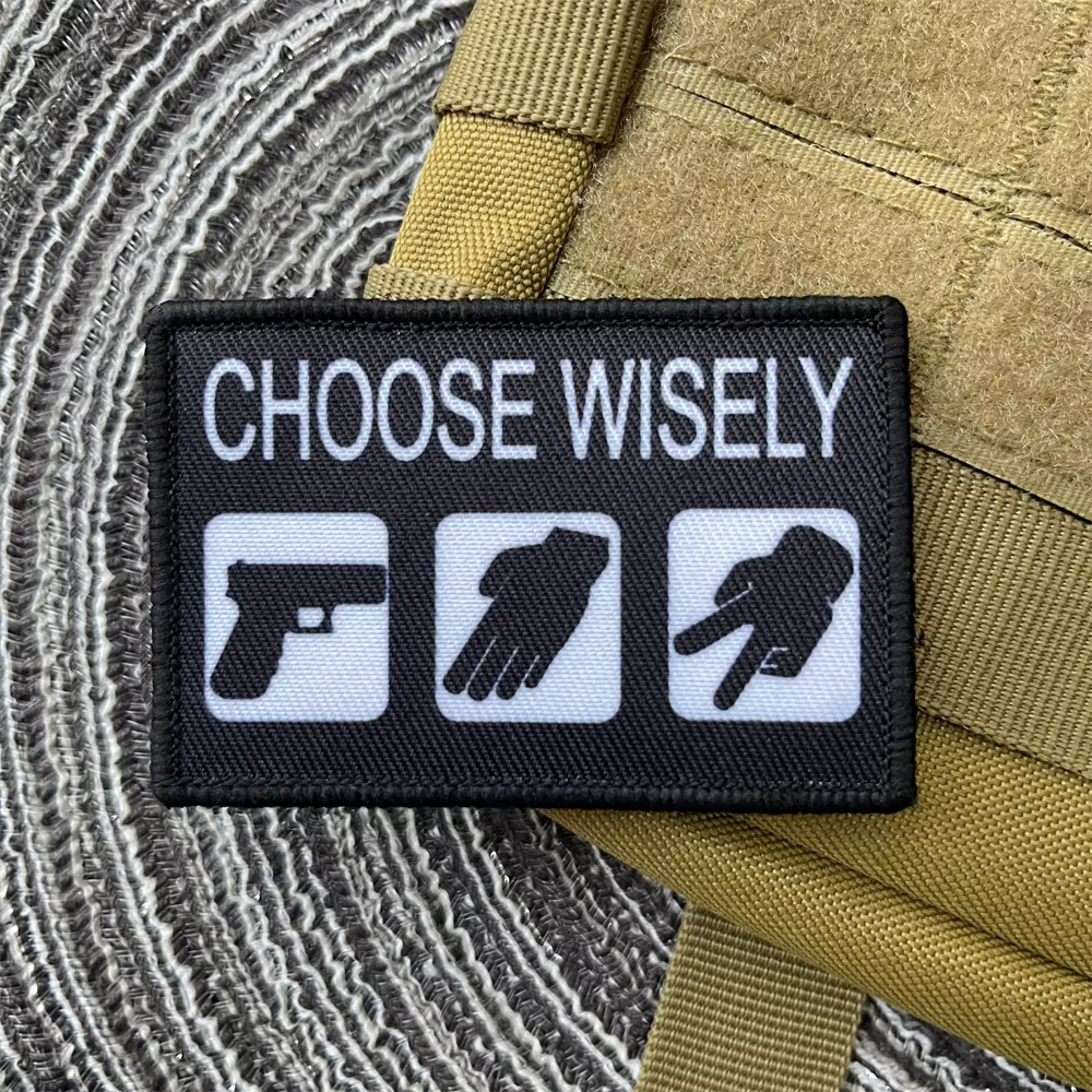 Parche táctico velcro bala pistola morrión – Adhesivo militar - imagen 5
