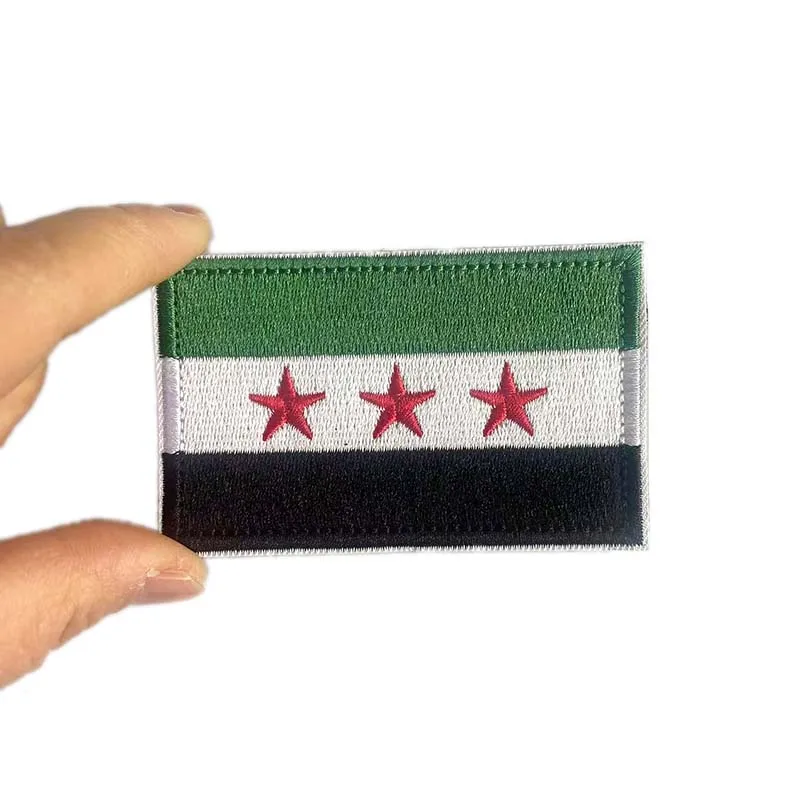 Parche táctico bordado enseña siria – Sistema velcro para brazalete - imagen 5