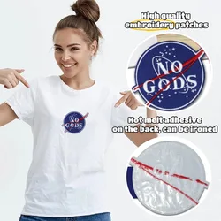 Parche bordado termoadhesivo No Gods No Master punk DIY para gorra