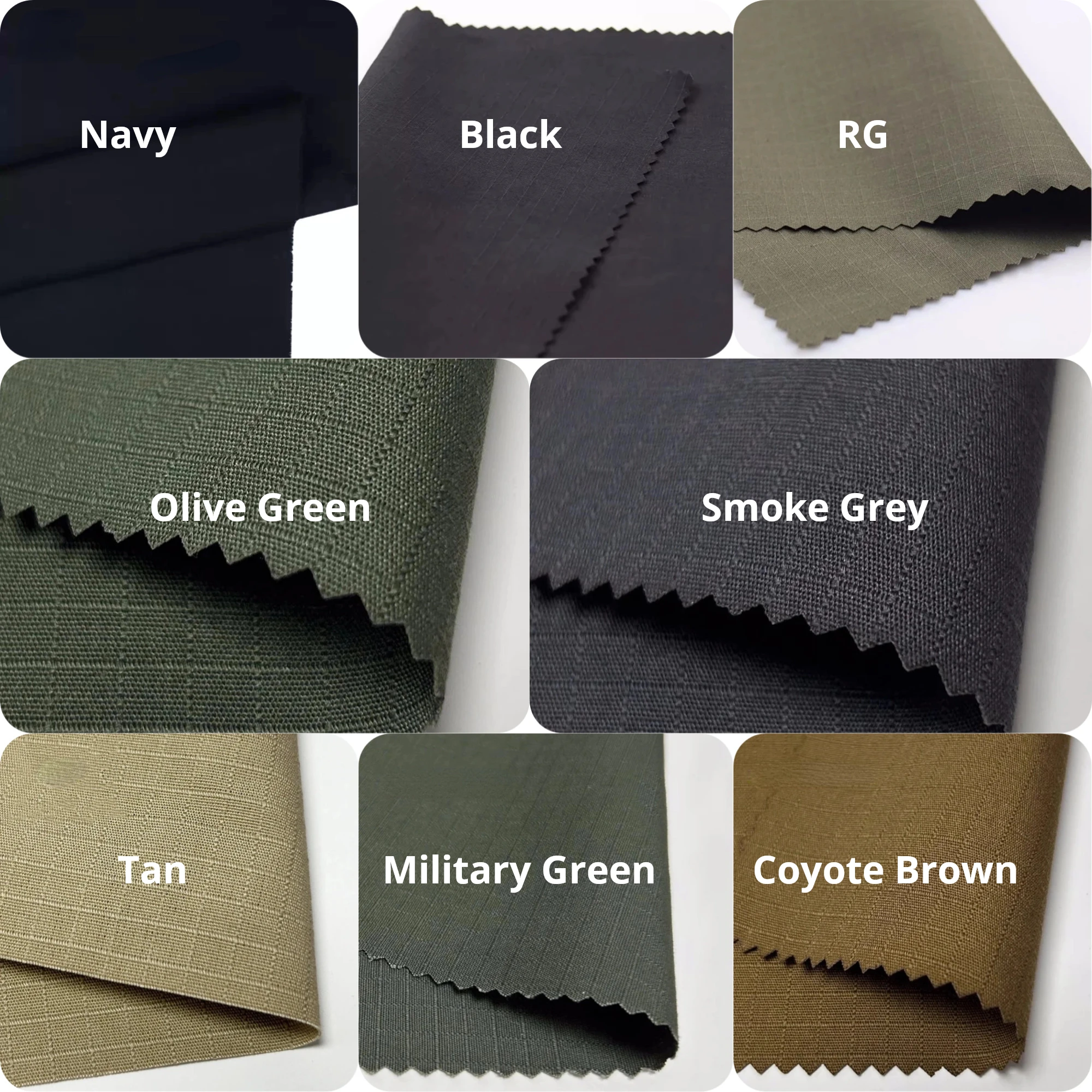 Tela táctica poliéster-algodón Olive Ranger verde Coyote para costura - imagen 5