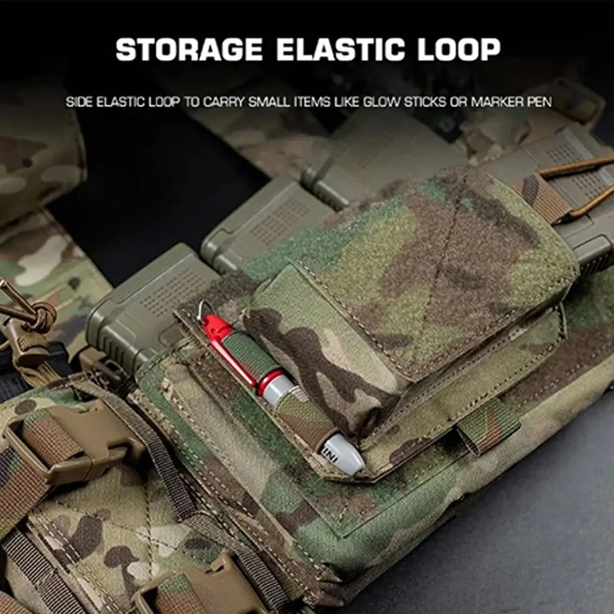 Bolsa cargador MAG con solapa para chaleco MOLLE, radio - imagen 2
