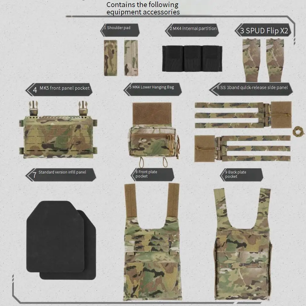 Spiritus Systems LV-119 chaleco táctico conjunto Molle ripstop - imagen 5