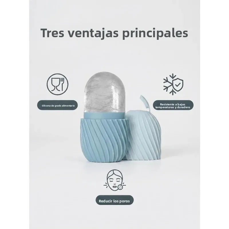 Molde de silicona reutilizable para hielo facial, rodillo frío antiacné - imagen 5