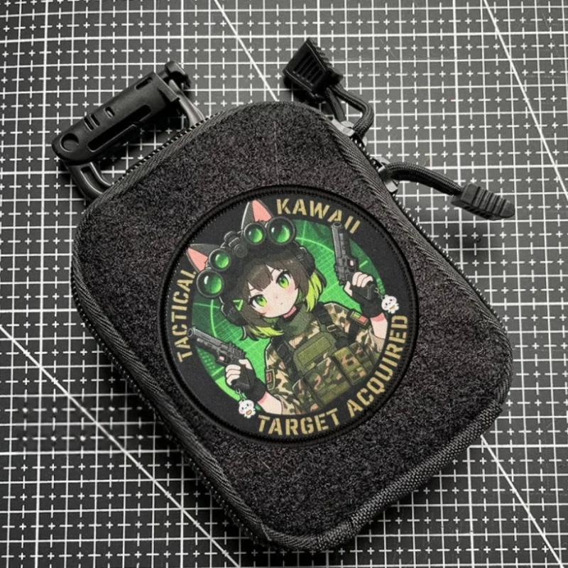 Parche táctico anime chica linda moral con velcro gancho y bucle - imagen 5