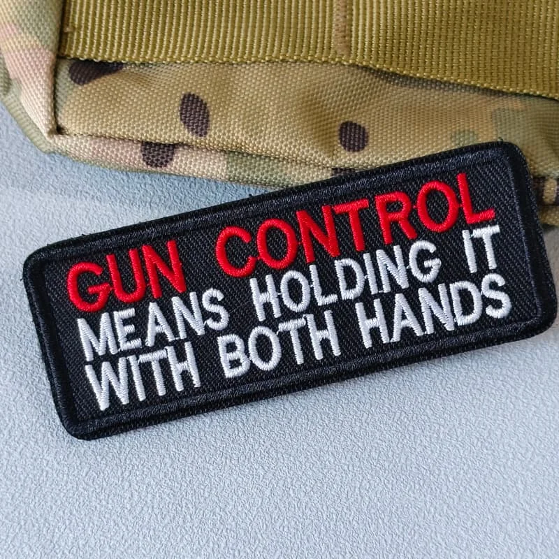 Parche táctico velcro gancho y bucle bordado con texto mochilas - imagen 3