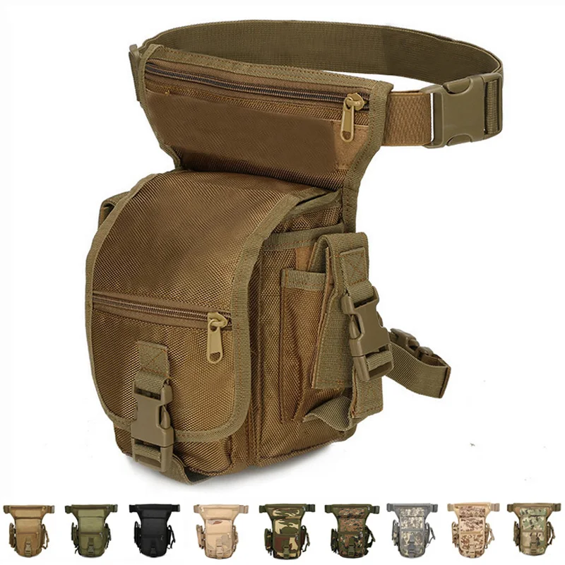 Bolsa táctica de pierna en nylon: riñonera para caza y trekking