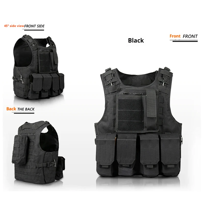 Chaleco táctico infantil MOLLE de lona para airsoft y cosplay - imagen 3
