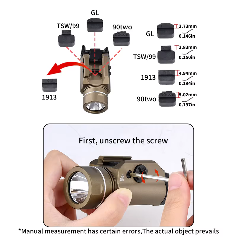 WADSN T-HL linterna táctica de pistola metálica estroboscópica - imagen 5