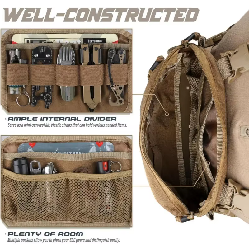 Bolsa táctica MOLLE nailon para caza y senderismo - imagen 2