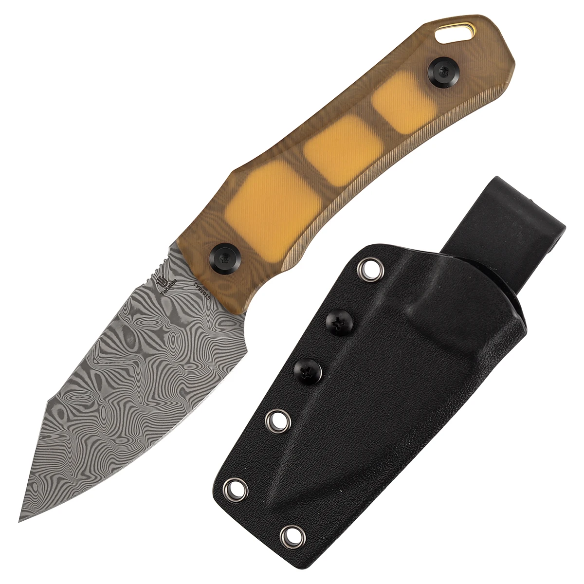 Tenable Loki cuchillo fijo táctico acero D2/Damascus G10/PEI micarta - imagen 2
