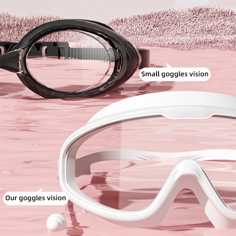 Gafas natación profesionales adultos tapones antivaho UV visión amplia - imagen 5