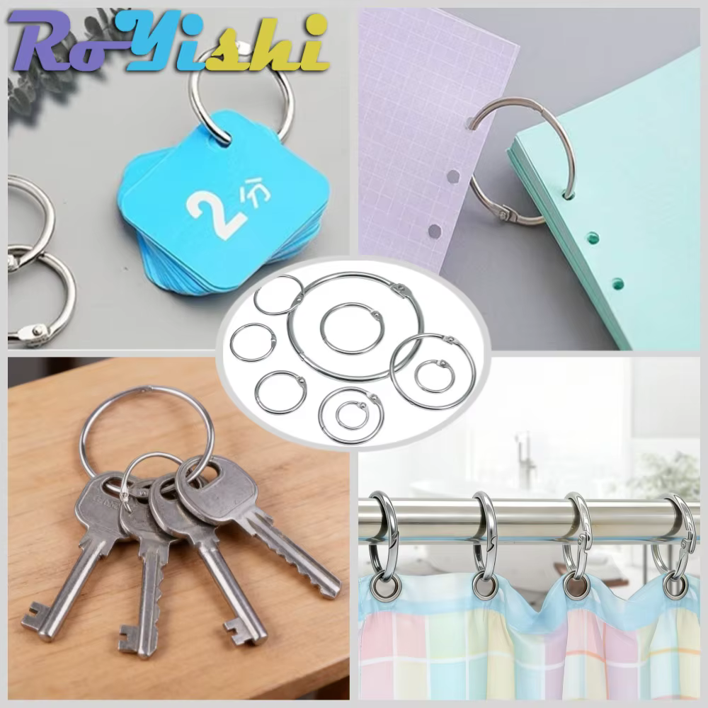 Anillas metálicas abiertas para encuadernación, álbumes y scrapbooking - imagen 5