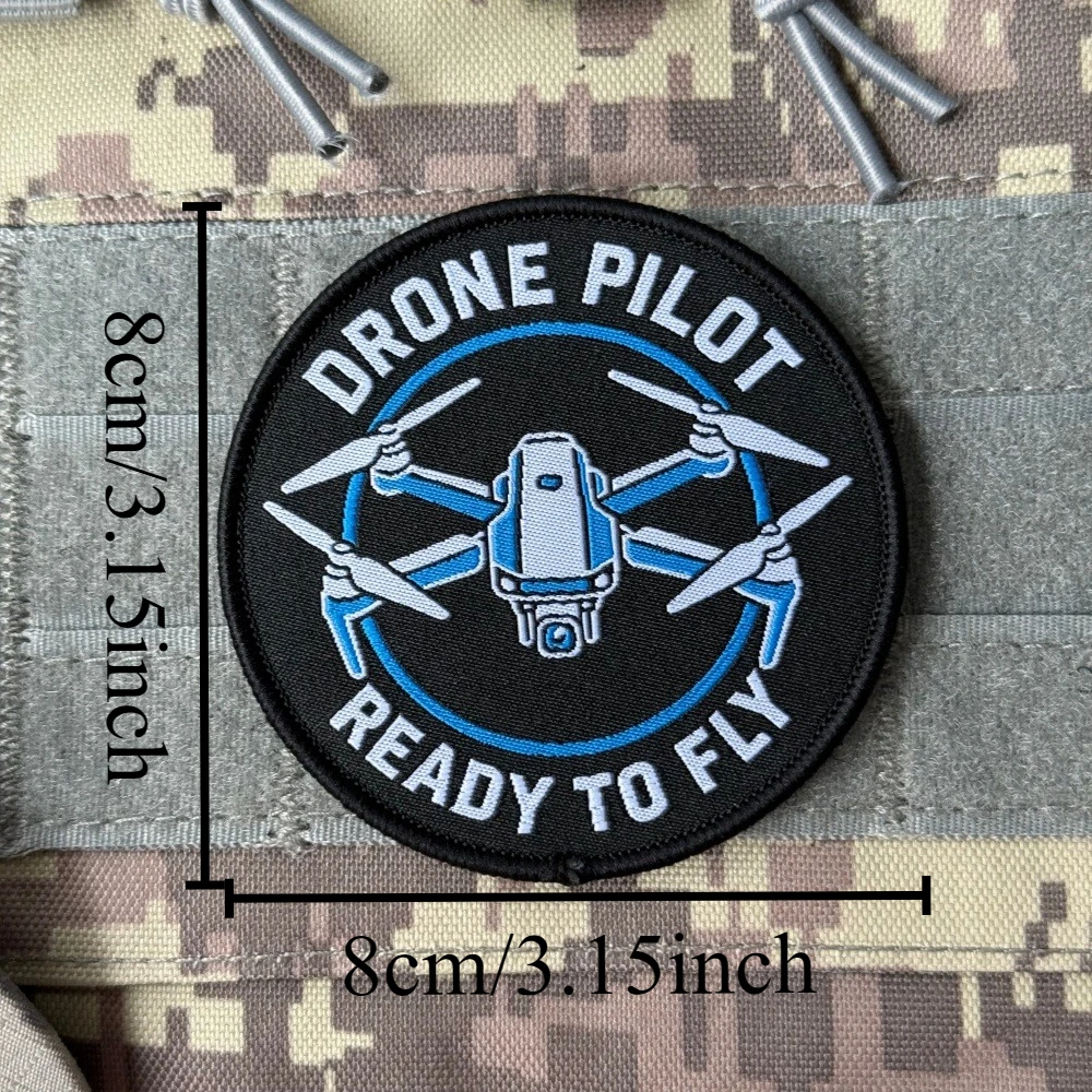 Parche Bordado Piloto de Dron - Insignia Táctica Militar Gancho Bucle - imagen 2