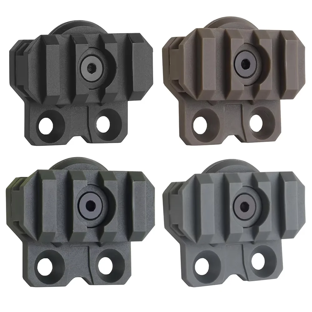 Montaje linterna de casco M-LOK Airsoft riel lateral 360 nylon - imagen 4