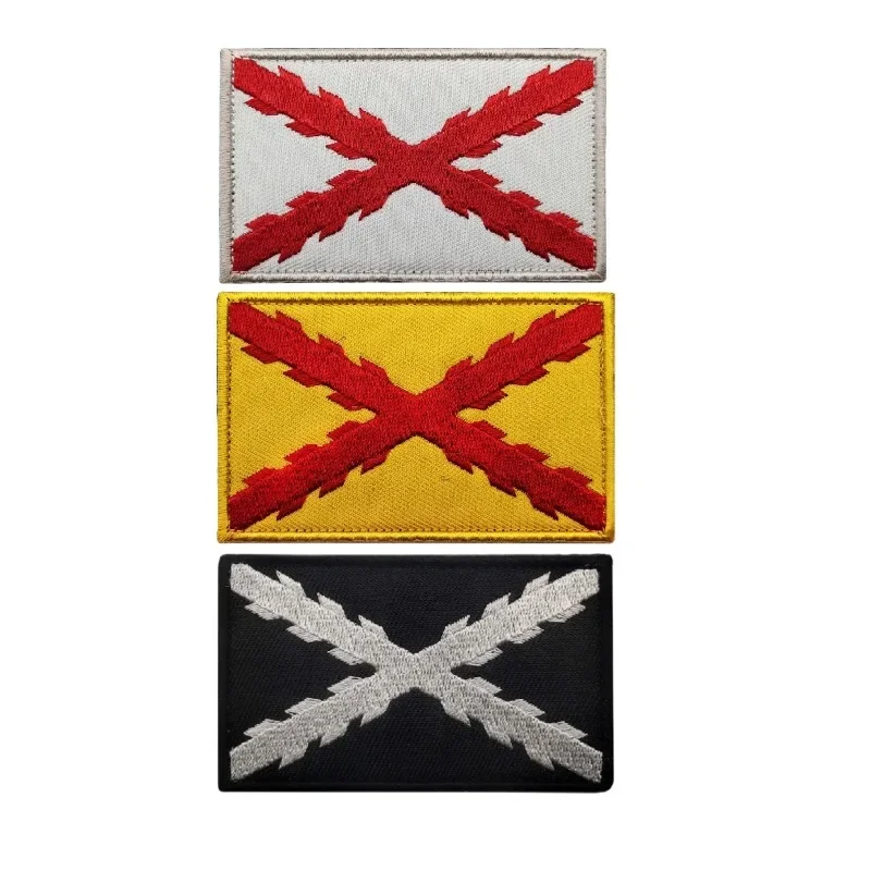 Parche bordado bandera española Tercios reales Cruz de Borgoña - imagen 4