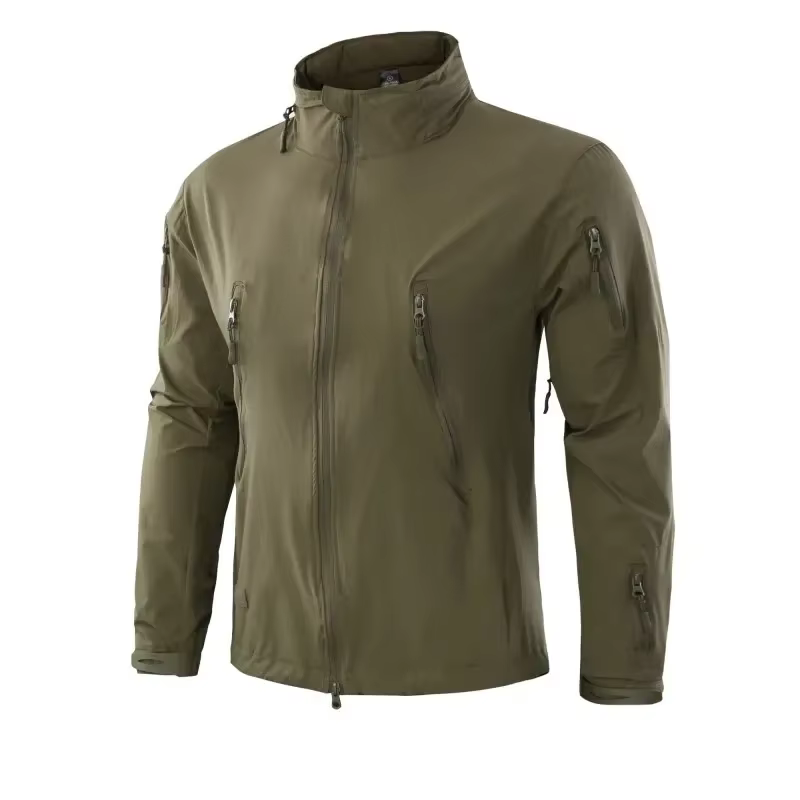Chaqueta cortavientos con capucha térmica para actividades aire libre - imagen 3