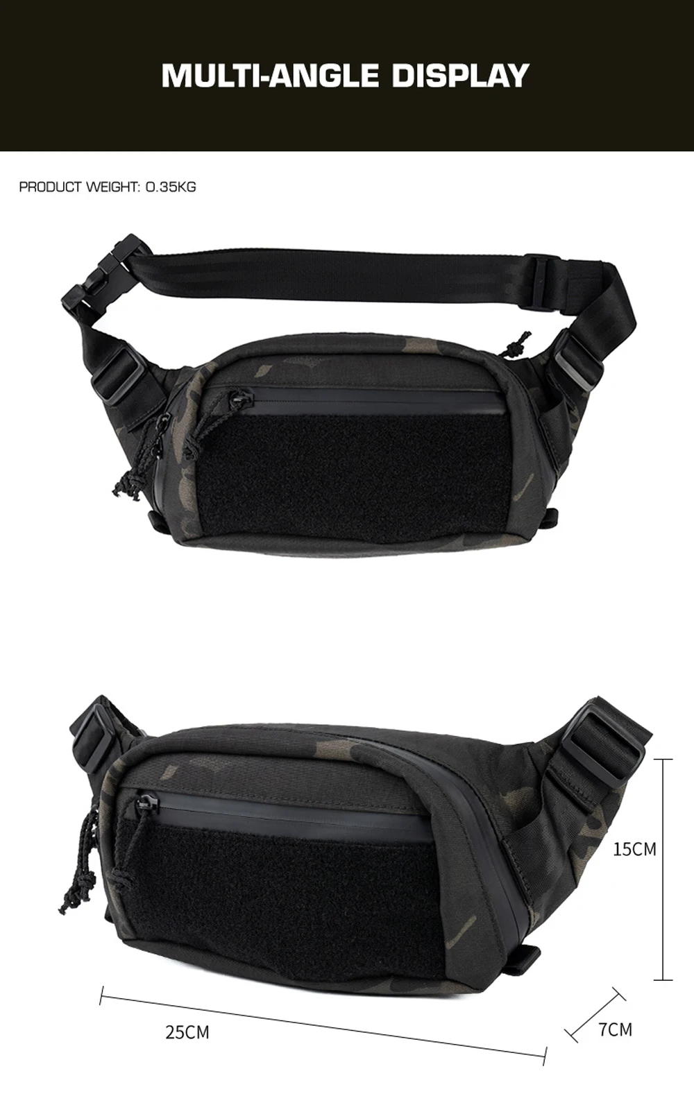 Compartimentos internos Tactical Waist Bag