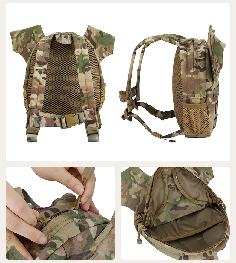 Mochila infantil camuflaje, personalizable