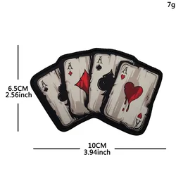 Parche táctico tejido As de póker vintage oscuro para MOLLE