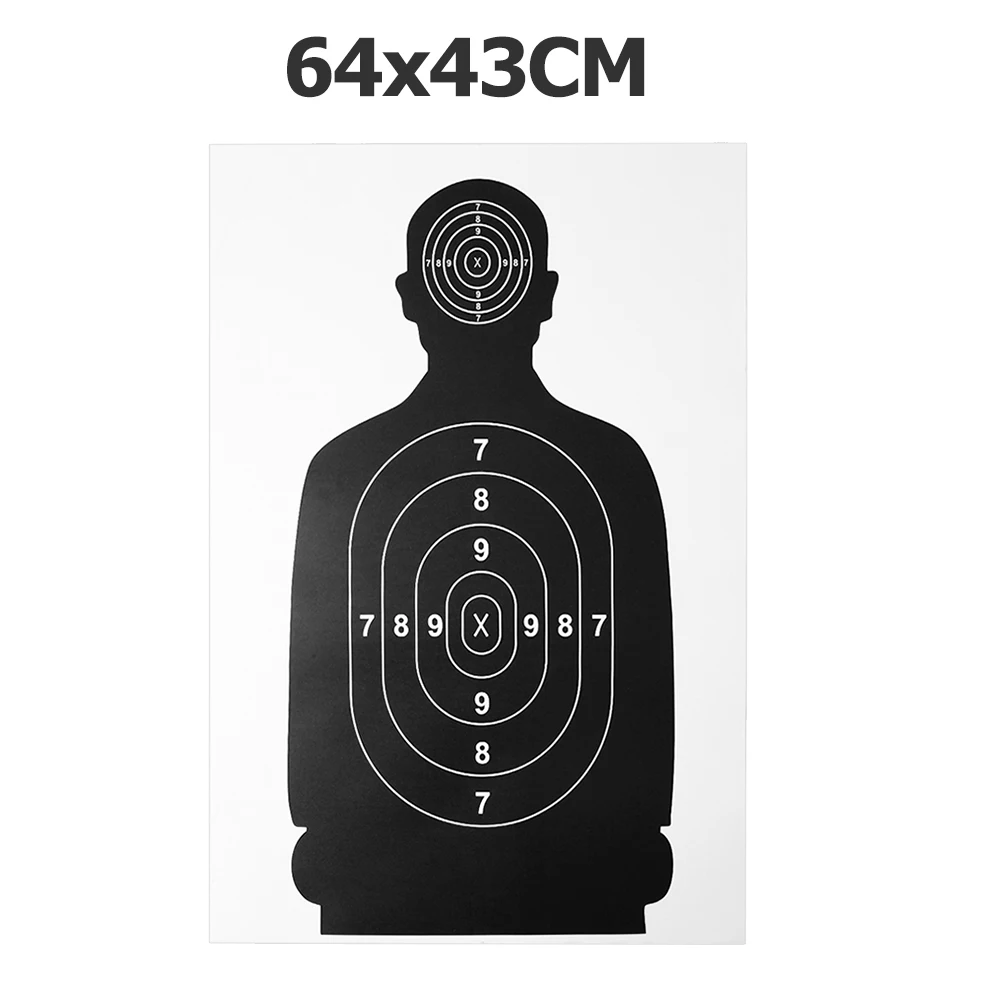 Papel de tiro cuerpo humano 64x43cm para arco, pistola y airsoft