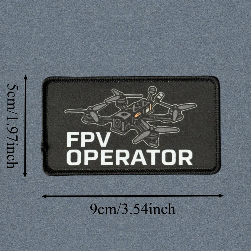 Parche FPV operador con gancho y bucle para mochila táctica MOLLE - imagen 4