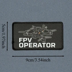 Parche FPV operador con gancho y bucle para mochila táctica MOLLE