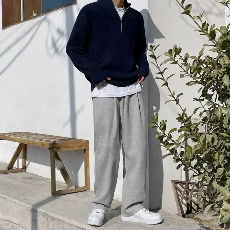 Suéter outdoor con cuello alto y media cremallera para hombre - imagen 5