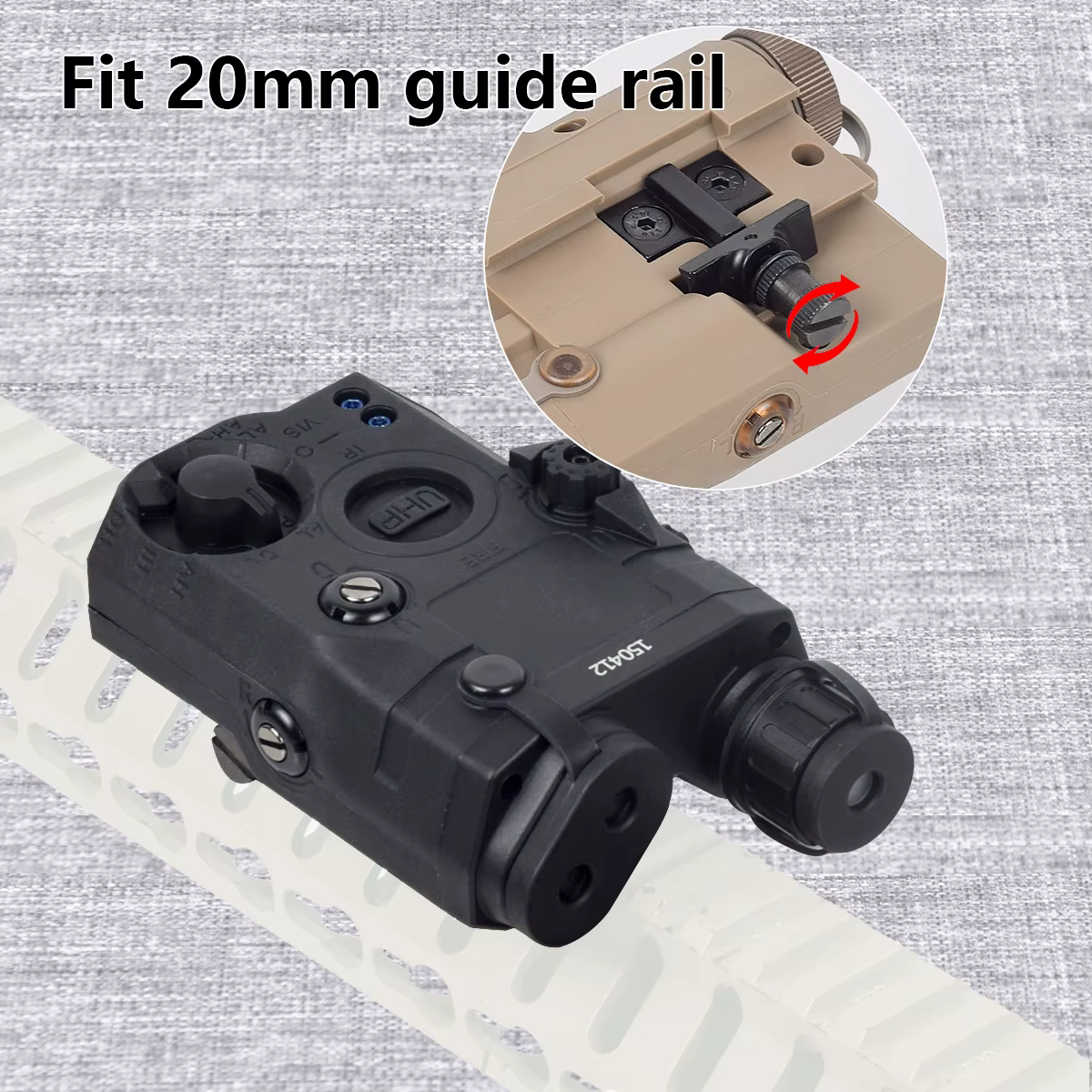 UHP PEQ-15 Mira láser IR táctica rojo verde azul luz relleno Picatinny - imagen 2