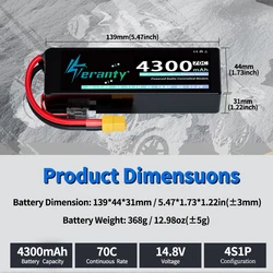 Batería LiPo TERANTY alta descarga para RC con conector rápido