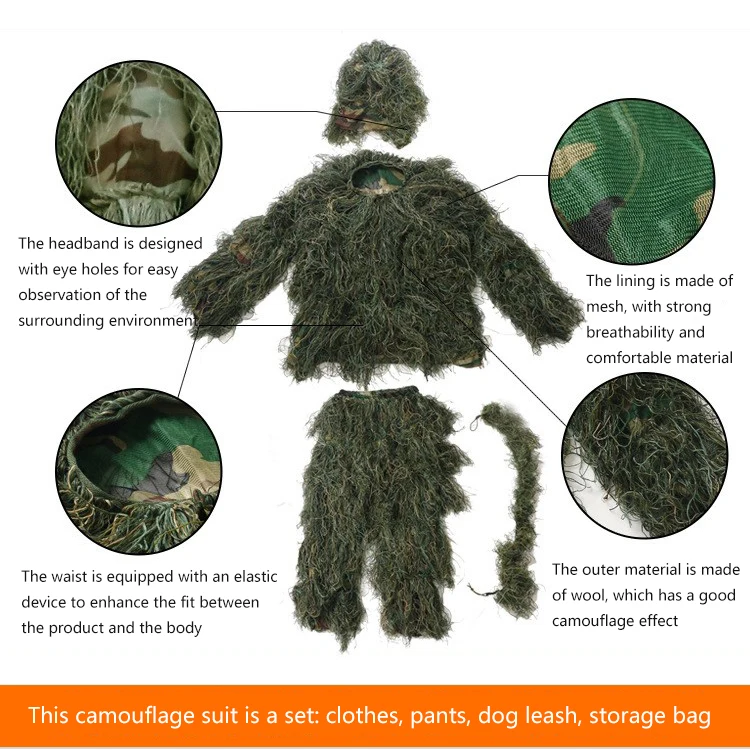 Traje de camuflaje Geely de lana para francotirador ripstop - imagen 4