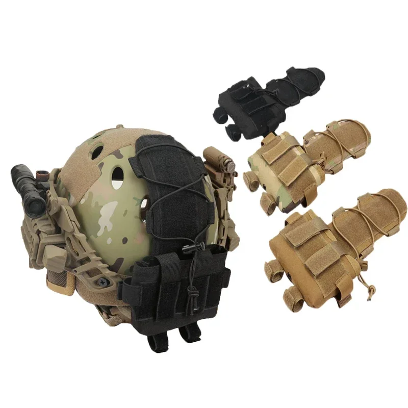 Funda táctica casco FAST con bolsa batería extraíble y contrapeso - imagen 3
