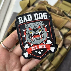 Parche táctico PVC BAD DOG EST.BITE con velcro para mochila