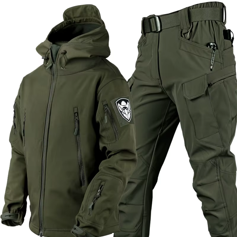 Ropa táctica hombre chaqueta polar pantalón cargo impermeable - imagen 5
