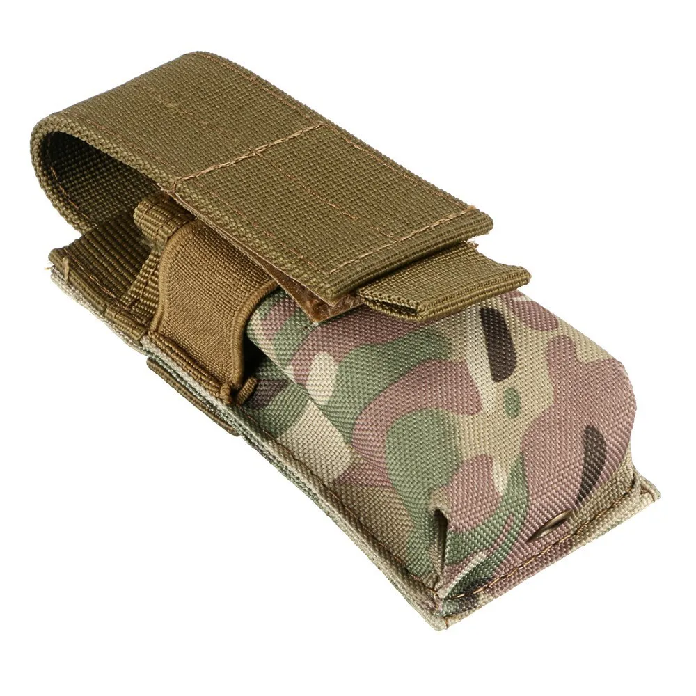 Funda táctica MOLLE portacargadores rifle y pistol con soporte linterna - imagen 5