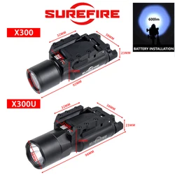 Linterna táctica SureFire X300 600 lúmenes riel Picatinny