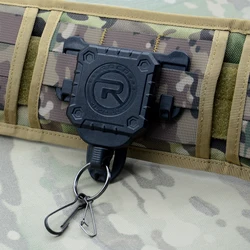 ROCOTACTICAL Carrete retráctil MOLLE para llaves y mosquetón