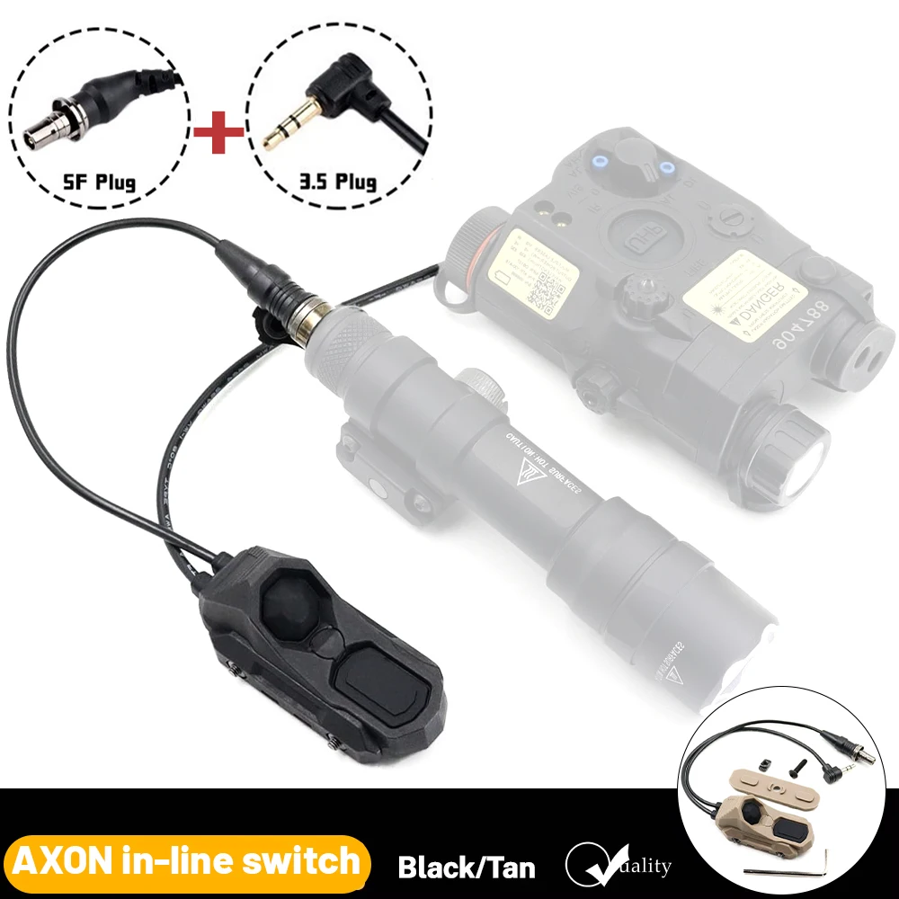 Axon interruptor remoto de presión doble función táctica Airsoft - imagen 5