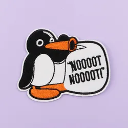 Parche bordado termoadhesivo pingüino para planchar en ropa