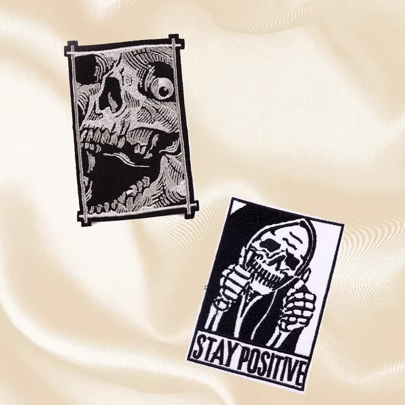 Juego parches bordados calavera terror termoadhesivos ropa bricolaje - imagen 4