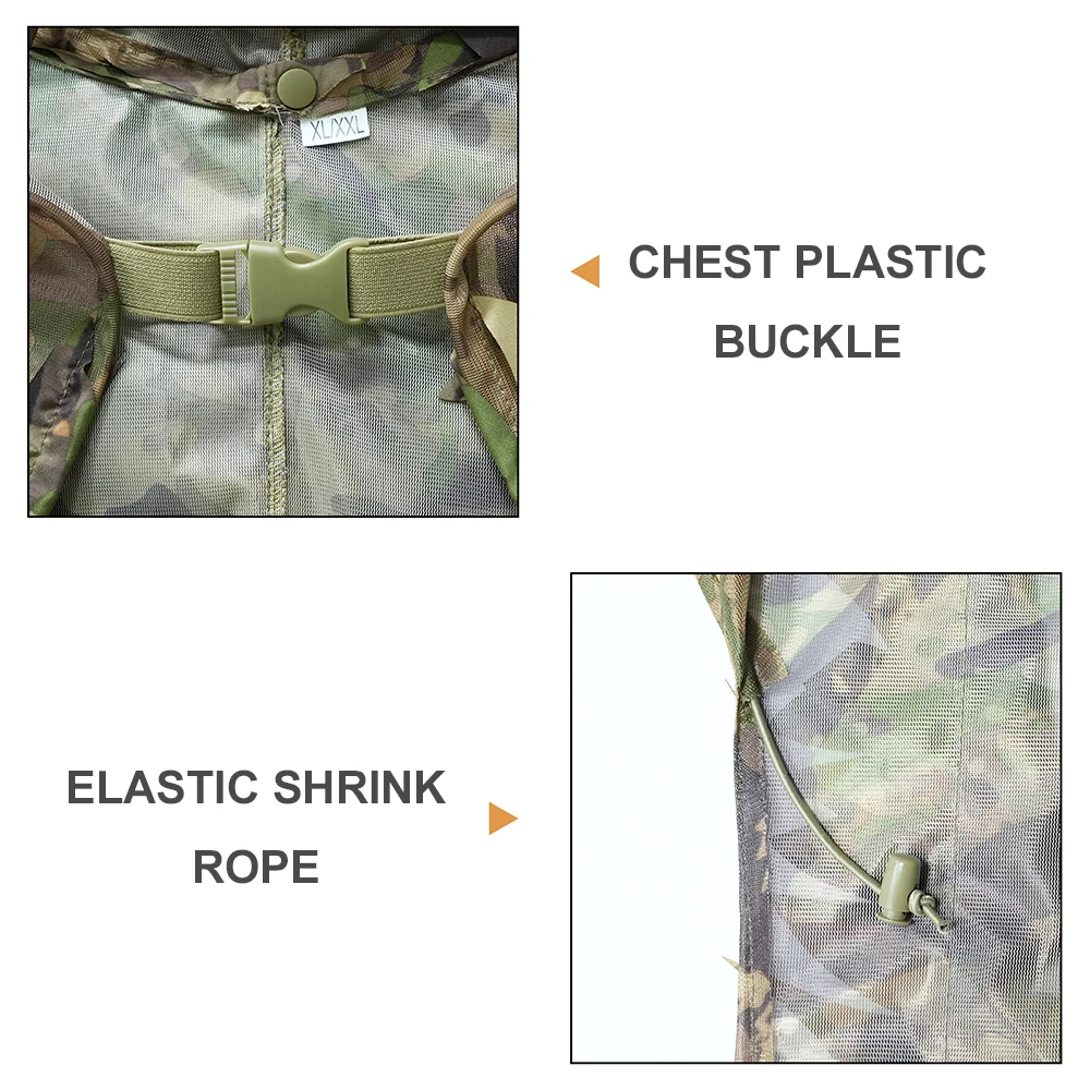 Traje Ghillie Táctico Transpirable con Capucha y Camuflaje de Hojas - imagen 3