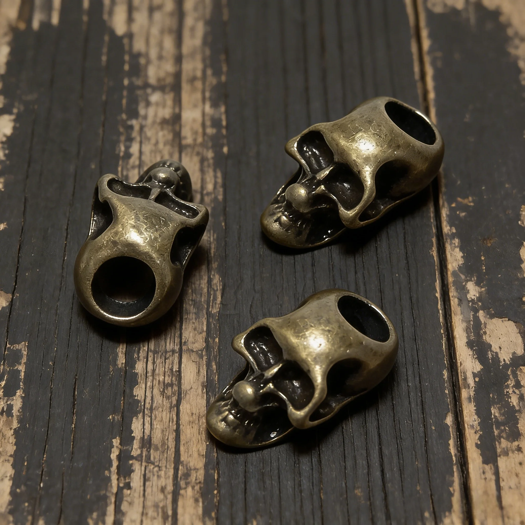 Cuentas de metal calavera paracord tactico para cuchillo - imagen 5