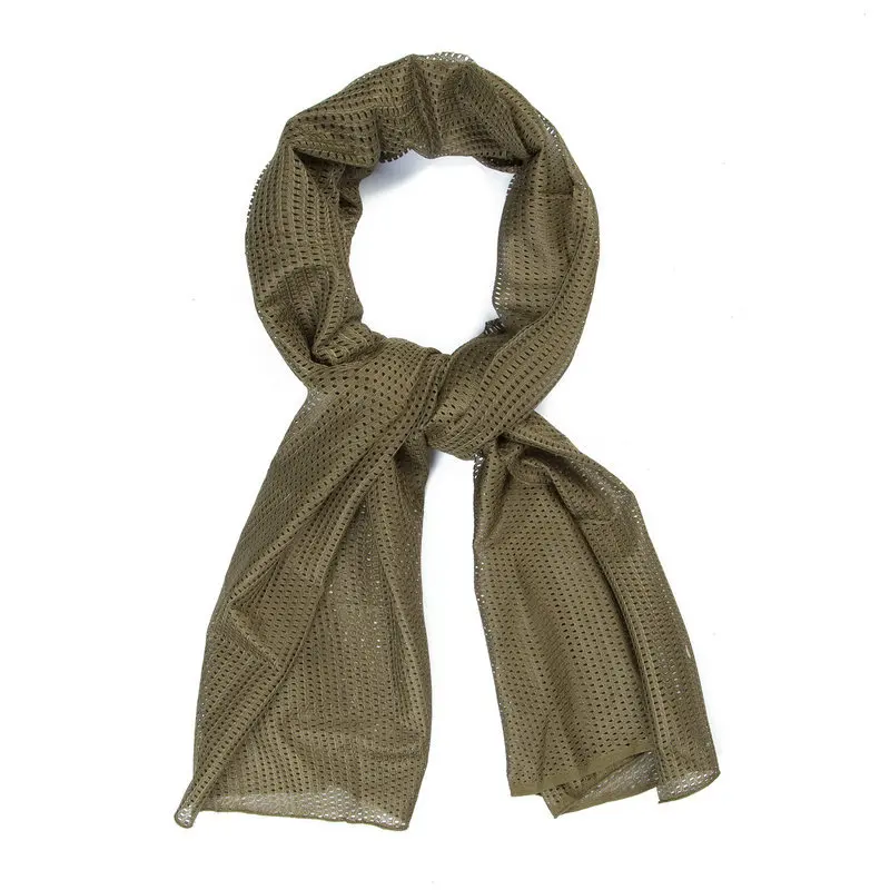 Pañuelo táctico camuflaje malla transpirable para cuello exteriores