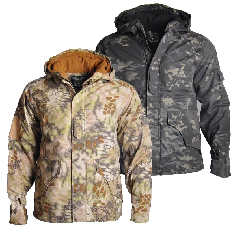 Chaqueta Táctica Militar Impermeable con Capucha Hombre