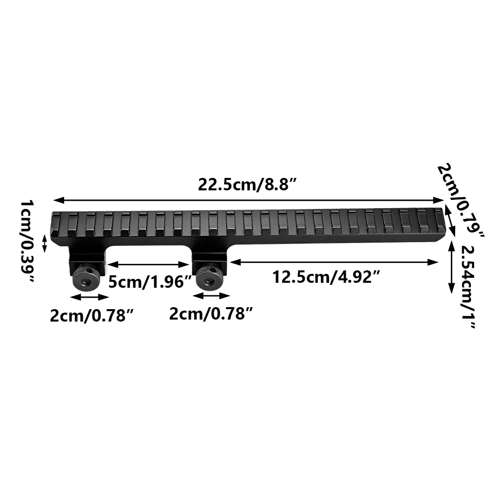 Adaptador elevador mira telescópica Picatinny Dovetail para rifle