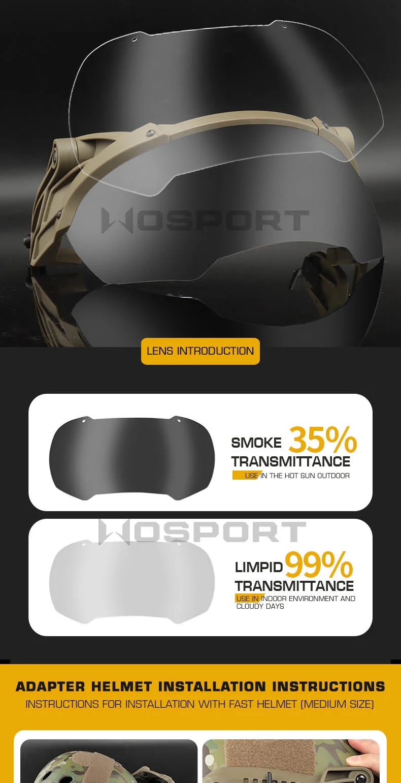 Comparativa del visor abatible
