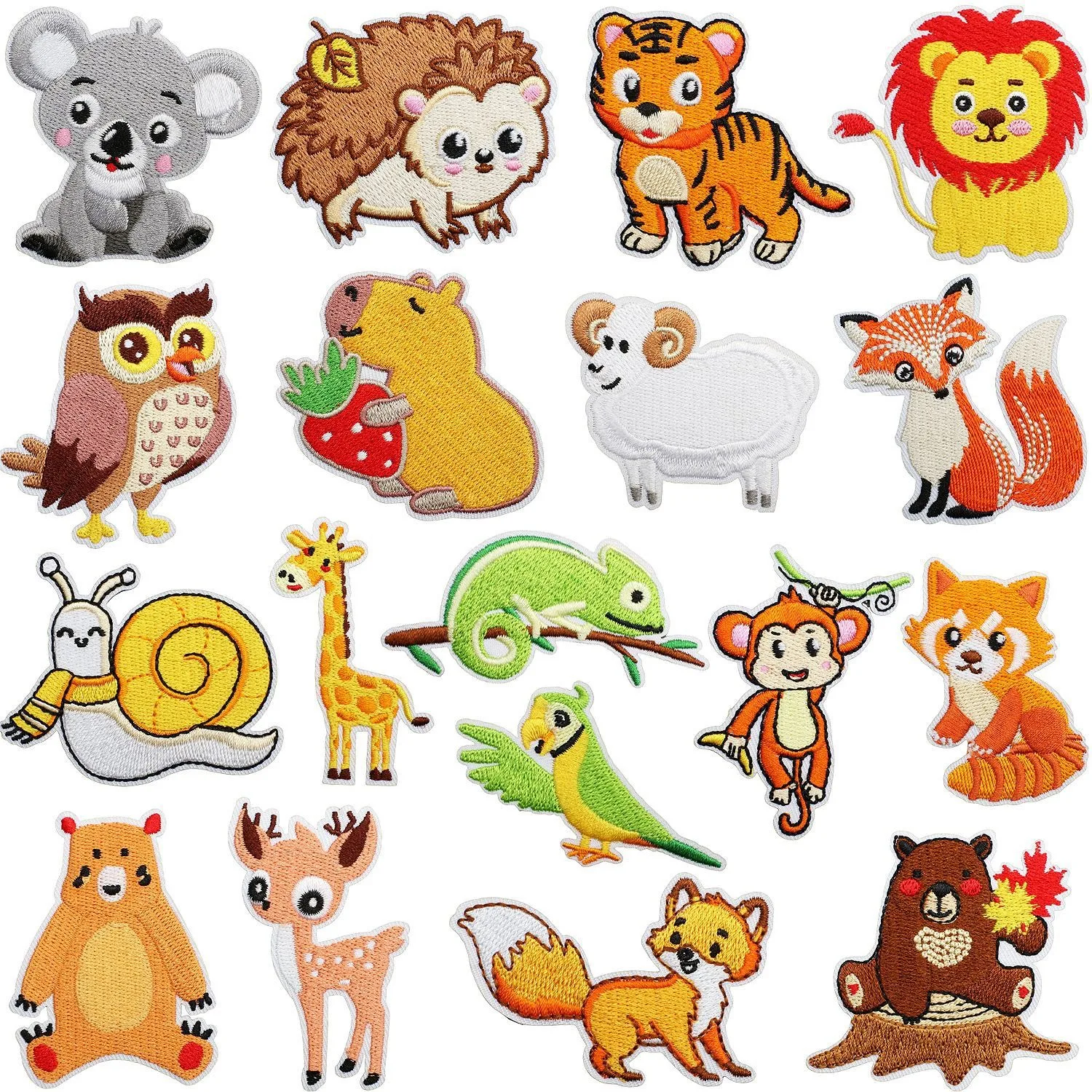 Parche bordado termoadhesivo animales zoológico infantil para planchar - imagen 4