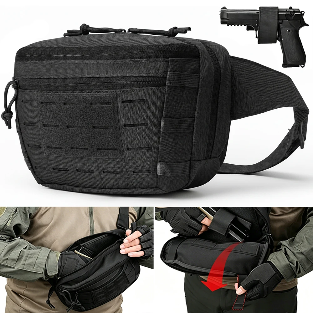 Funda táctica de pistola liberación rápida oculta riñonera - imagen 2