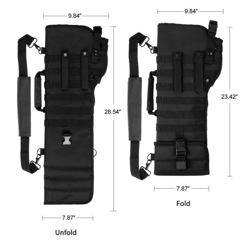 Funda táctica MOLLE para rifle y escopeta – Nailon, caza, airsoft - imagen 3